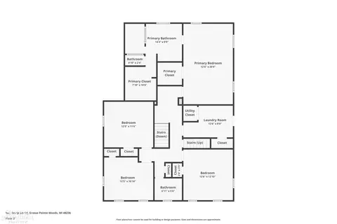 Floorplan - 580 Hampton, Grosse Pointe Woods, MI 48236 photo 2 of 5