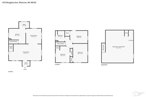 Floorplan - 615 Borgess, Monroe, MI 48162 photo 1 of 3