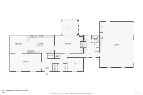 Floorplan - 250 E Temperance, Temperance, MI 48182 photo 2 of 3