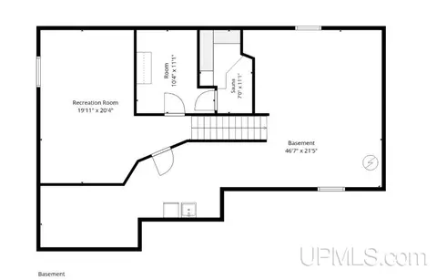 Floorplan - 1515 Glenwood, Ishpeming, MI 49849 photo 3 of 3