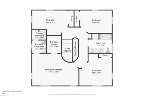 Floorplan - 1405 Mckail, Leonard, MI 48367 photo 4 of 4