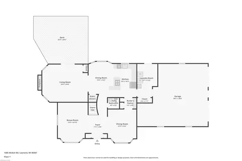 Floorplan - 1405 Mckail, Leonard, MI 48367 photo 3 of 4