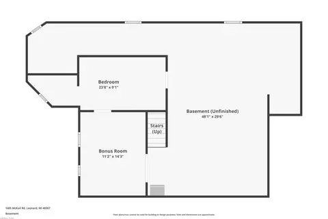 Floorplan - 1405 Mckail, Leonard, MI 48367 photo 1 of 4