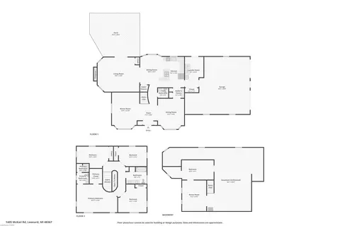 Floorplan - 1405 Mckail, Leonard, MI 48367 photo 2 of 4