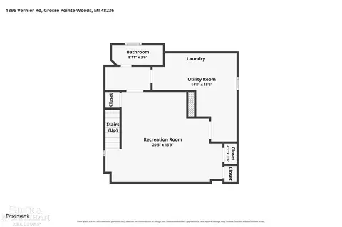 Floorplan - 1396 Vernier, Grosse Pointe Woods, MI 48236 photo 3 of 5