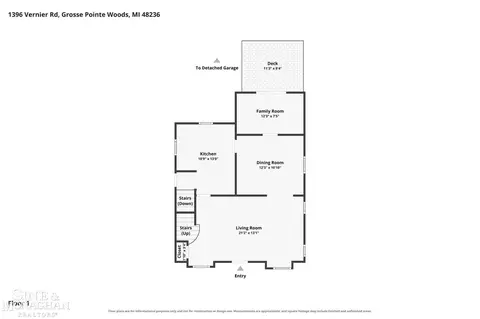 Floorplan - 1396 Vernier, Grosse Pointe Woods, MI 48236 photo 1 of 5