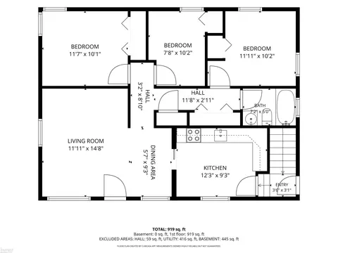 Floorplan - 3922 Hogarth, Flint, MI 48532 photo 3 of 6