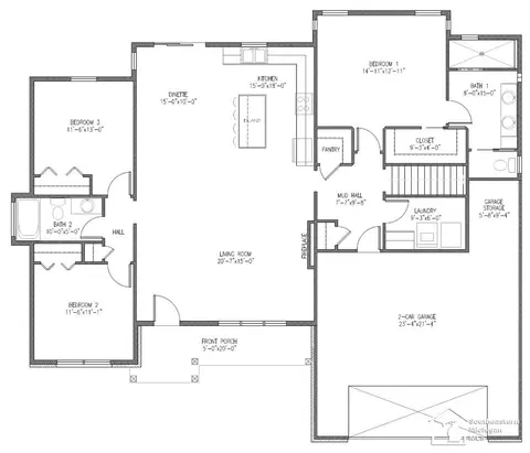 Floorplan - 798 E Sweet Briar, Monroe, MI 48161 photo 1 of 1