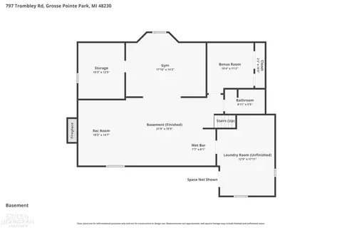 Floorplan - 797 Trombley, Grosse Pointe Park, MI 48230 photo 3 of 4