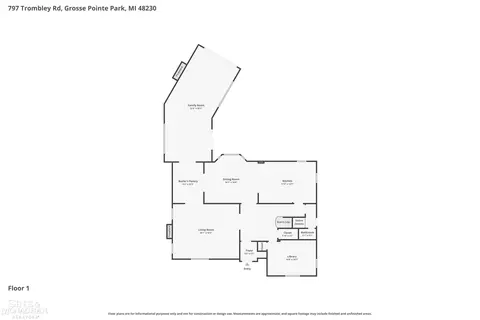 Floorplan - 797 Trombley, Grosse Pointe Park, MI 48230 photo 1 of 4