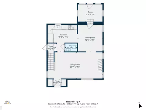 Floorplan - 1342 Hollywood, Grosse Pointe Woods, MI 48236 photo 1 of 3