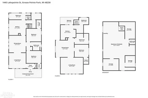 Floorplan - 1445 Lakepointe, Grosse Pointe Park, MI 48230 photo 4 of 4