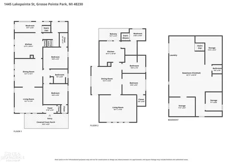 Floorplan - 1445 Lakepointe, Grosse Pointe Park, MI 48230 photo 4 of 4