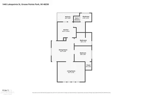 Floorplan - 1445 Lakepointe, Grosse Pointe Park, MI 48230 photo 2 of 4