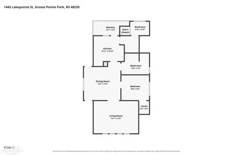 Floorplan - 1445 Lakepointe, Grosse Pointe Park, MI 48230 photo 2 of 4