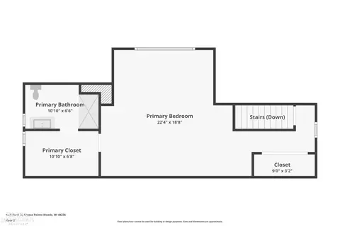 Floorplan - 1575 Ford, Grosse Pointe Woods, MI 48236 photo 2 of 4