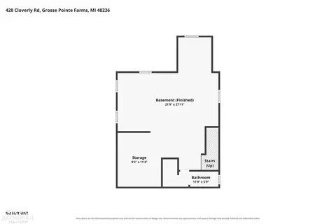 Floorplan - 428 Cloverly, Grosse Pointe Farms, MI 48236 photo 1 of 5