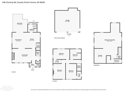 Floorplan - 428 Cloverly, Grosse Pointe Farms, MI 48236 photo 2 of 5