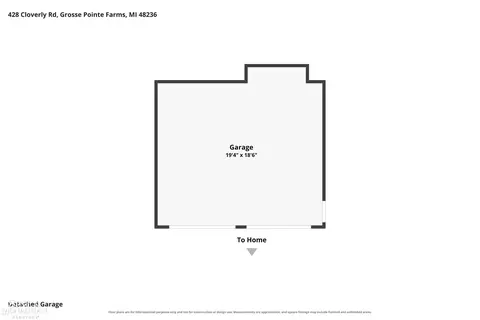 Floorplan - 428 Cloverly, Grosse Pointe Farms, MI 48236 photo 3 of 5