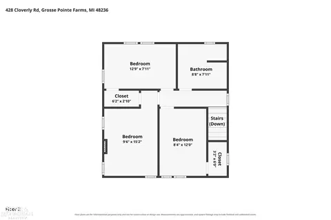 Floorplan - 428 Cloverly, Grosse Pointe Farms, MI 48236 photo 5 of 5