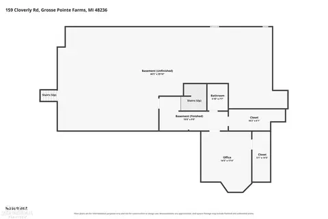 Floorplan - 159 Cloverly, Grosse Pointe Farms, MI 48236 photo 3 of 4