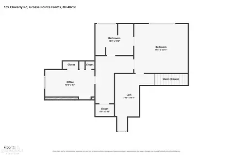 Floorplan - 159 Cloverly, Grosse Pointe Farms, MI 48236 photo 2 of 4
