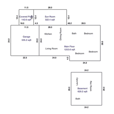 Floorplan - 191 N Hockaday, Gladwin, MI 48624 photo 1 of 2