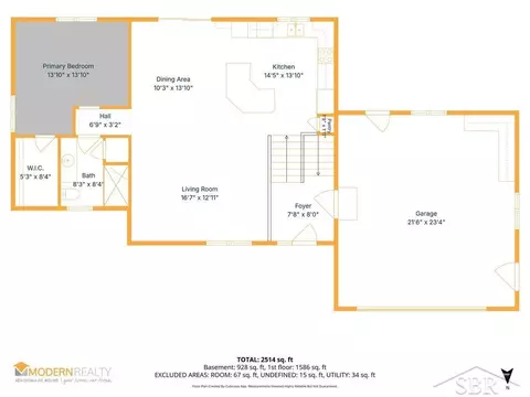 Floorplan - 322 E Baker, Hope, MI 48628 photo 2 of 3