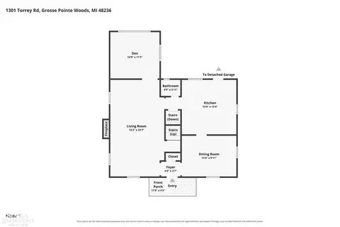 Floorplan - 1301 Torrey, Grosse Pointe Woods, MI 48236 photo 4 of 5