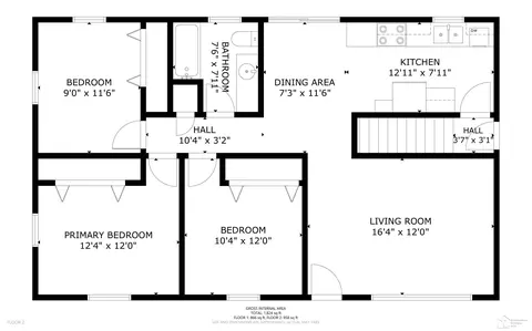 Floorplan - 1341 John L, Monroe, MI 48162 photo 2 of 3