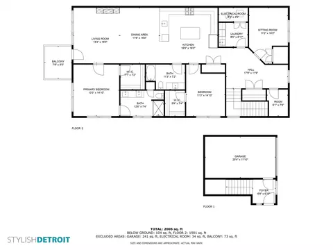 Floorplan - 523 Boardwalk, Dexter, MI 48130 photo 2 of 3
