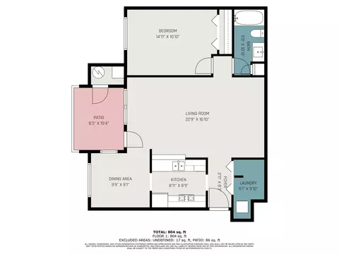Floorplan - 109 Fieldcrest #101, Ann Arbor, MI 48103 photo 1 of 1