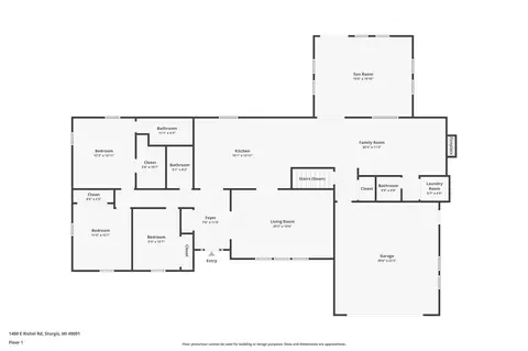 Floorplan - 1400 E Rishel, Sturgis, MI 49091 photo 1 of 1