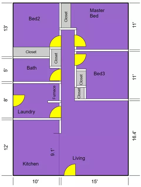 Floorplan - 2017 Martin, Ferndale, MI 48220 photo 1 of 1