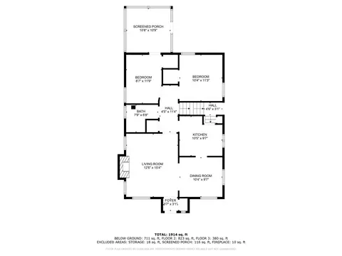 Floorplan - 358 N Reginald, Dearborn, MI 48124 photo 2 of 5