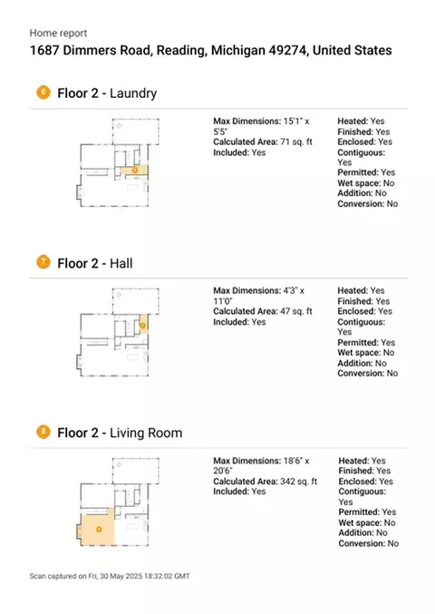 Floorplan - 1687 Dimmers, Reading, MI 49274 photo 11 of 14