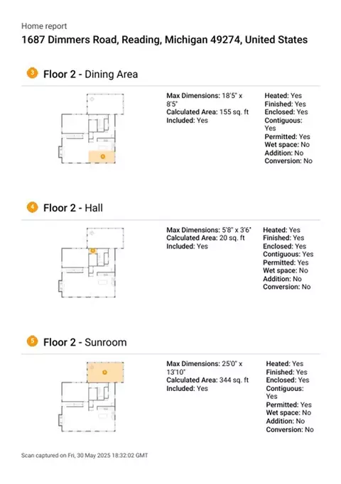 Floorplan - 1687 Dimmers, Reading, MI 49274 photo 10 of 14