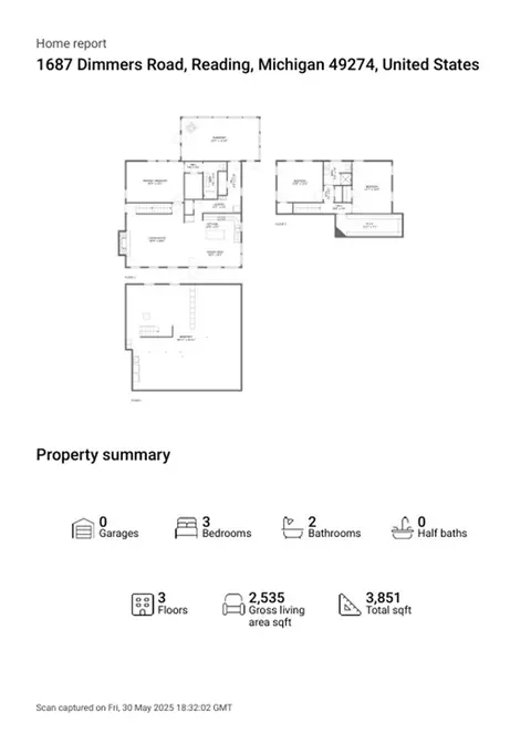 Floorplan - 1687 Dimmers, Reading, MI 49274 photo 5 of 14
