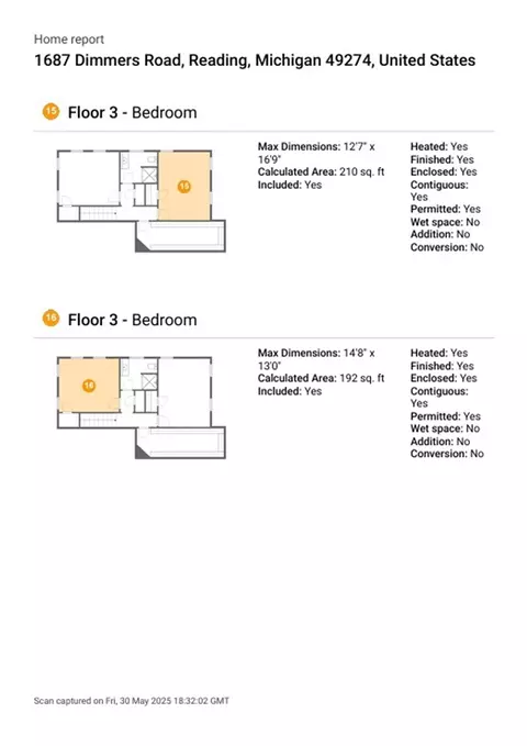 Floorplan - 1687 Dimmers, Reading, MI 49274 photo 14 of 14