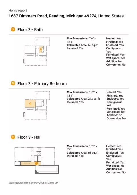 Floorplan - 1687 Dimmers, Reading, MI 49274 photo 12 of 14