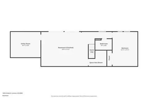 Floorplan - 1620 N Dade Dr, Jackson, MI 49203 photo 3 of 3