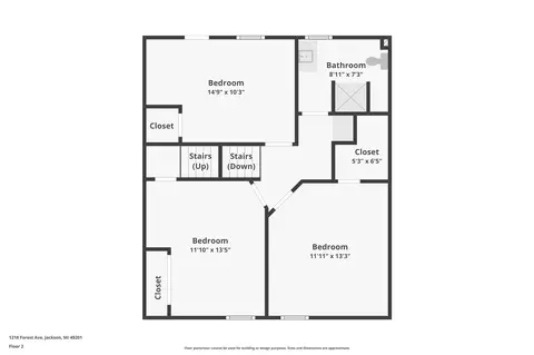 Floorplan - 1218 Forest Ave, Jackson, MI 49201 photo 4 of 4