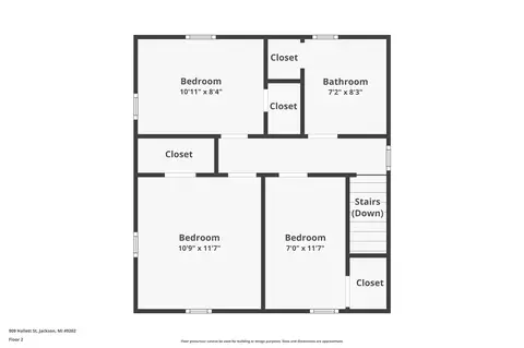Floorplan - 909 Hallett, Jackson, MI 49202 photo 4 of 4
