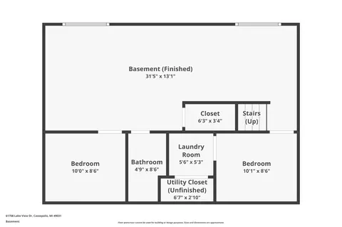 Floorplan - 61708 Lakeview, Cassopolis, MI 49031 photo 5 of 6