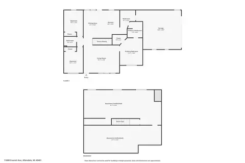 Floorplan - 11680 Everett, Allendale, MI 49401 photo 1 of 3