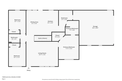 Floorplan - 11680 Everett, Allendale, MI 49401 photo 2 of 3
