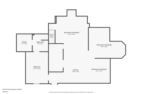 Floorplan - 2740 Marion, Jackson, MI 49201 photo 2 of 3