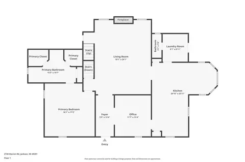 Floorplan - 2740 Marion, Jackson, MI 49201 photo 3 of 3