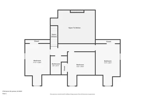 Floorplan - 2740 Marion, Jackson, MI 49201 photo 1 of 3