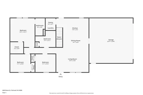 Floorplan - 6600 Risner, Plainwell, MI 49080 photo 3 of 3